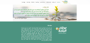 وقف عطاء الباحة للريادة الاجتماعية (لقطة شاشة للموقع)